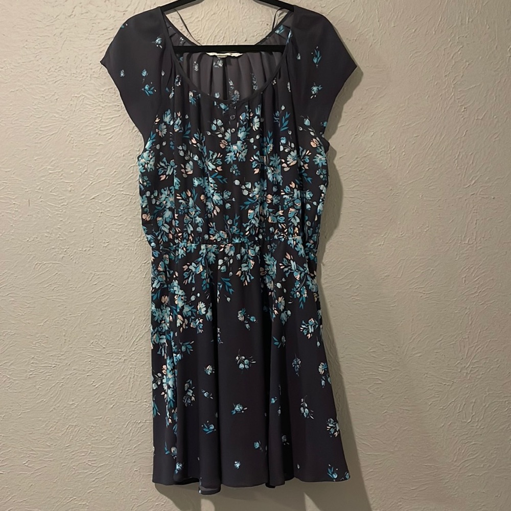 Gray floral dress